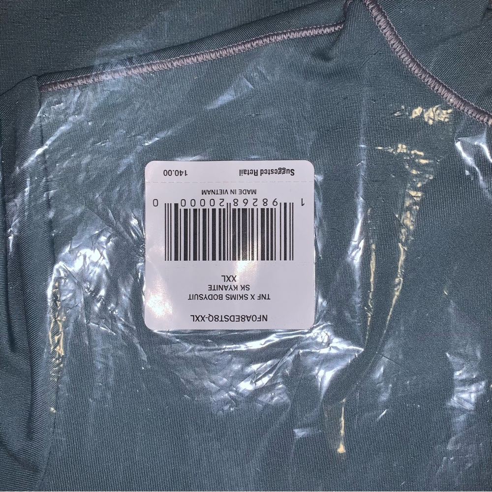 BNWT- SKIMS Long-Sleeve Full Zip Slate Blue Catsuit - Picture 3 of 5